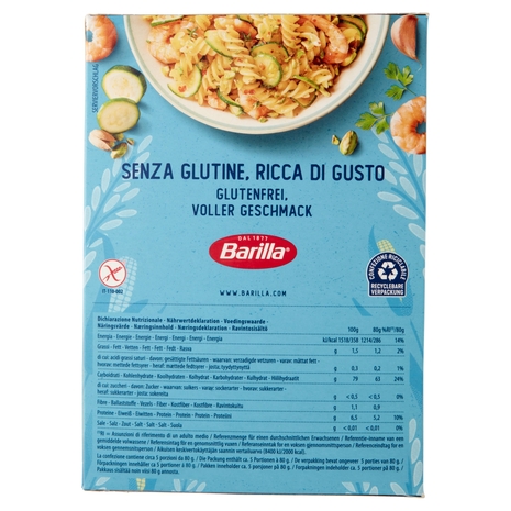 Barilla Pasta Senza Glutine Fusilli Mais e Riso 400g