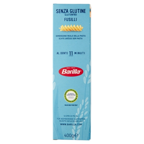 Barilla Pasta Senza Glutine Fusilli Mais e Riso 400g