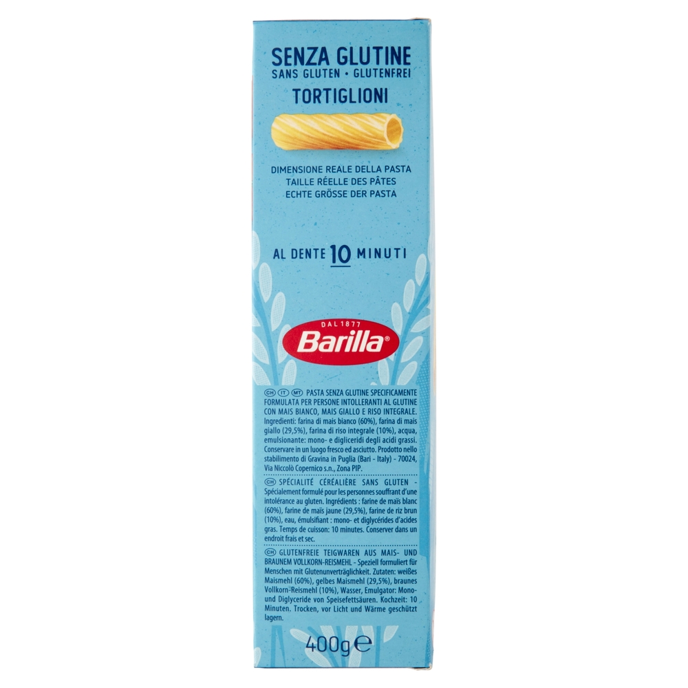 Barilla Pasta Tortiglioni Senza Glutine 400 g
