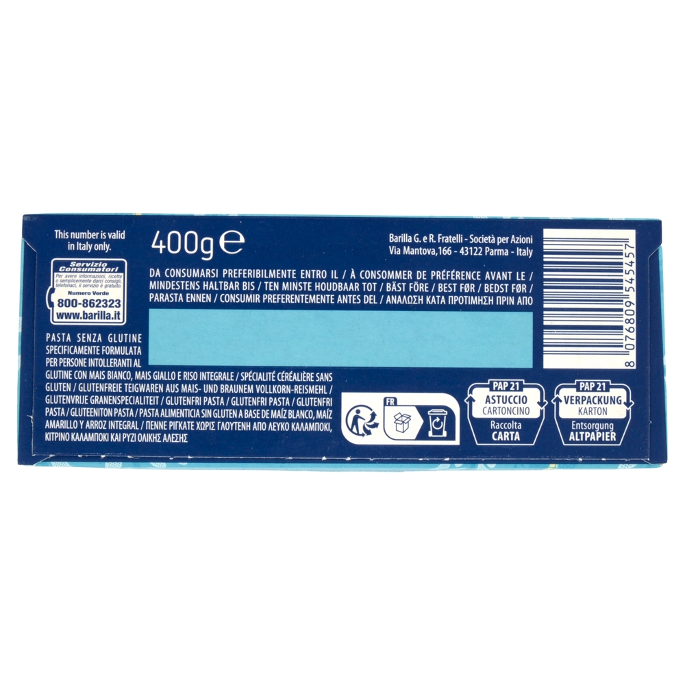 Barilla Pasta Penne Rigate Senza Glutine 400 g