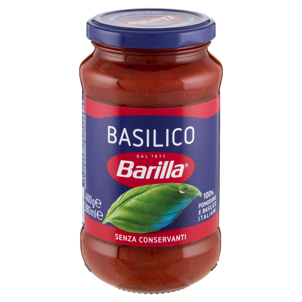 Barilla Sugo al Pomodoro e Basilico 100% italiani Condimento per Pasta 400 g