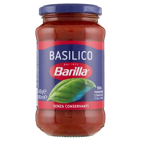 Barilla Sugo al Pomodoro e Basilico 100% italiani Condimento per Pasta 400 g