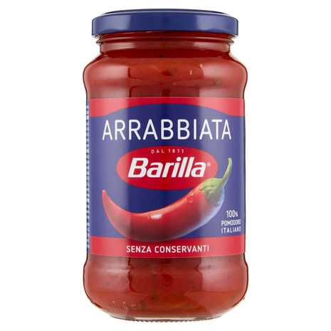 Barilla Sugo Arrabbiata 100% Pomodoro e Peperoncino italiani Condimento per Pasta 400 g