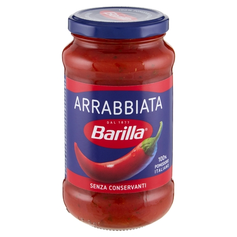 Barilla Sugo Arrabbiata 100% Pomodoro e Peperoncino italiani Condimento per Pasta 400 g