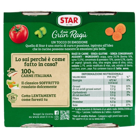 Star il mio Gran Ragù Classico 2 x 180 g