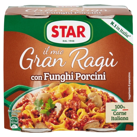 Star il mio Gran Ragù con Funghi Porcini 2 x 180 g