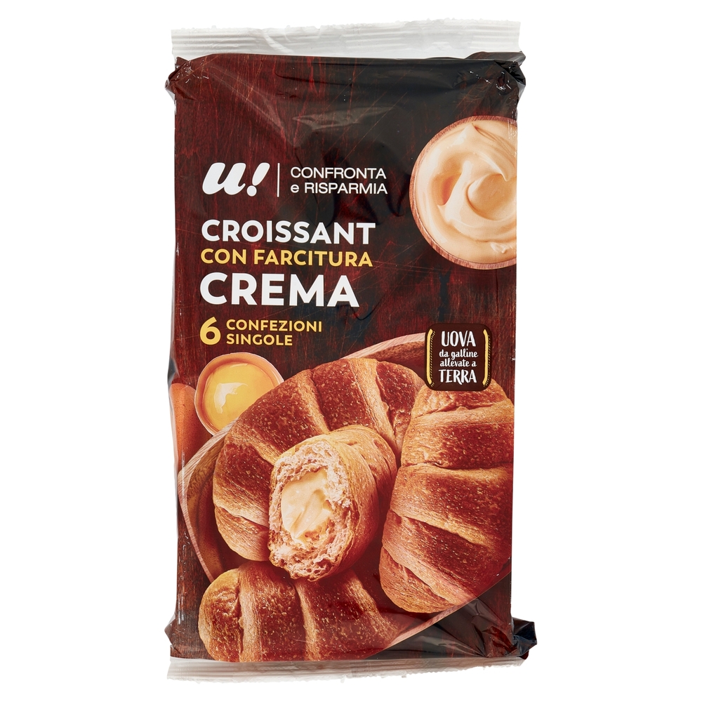 6 Croissant con Farcitura alla Crema U! Confronta e Risparmia