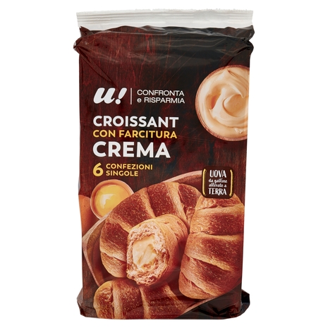 6 Croissant con Farcitura alla Crema U! Confronta e Risparmia