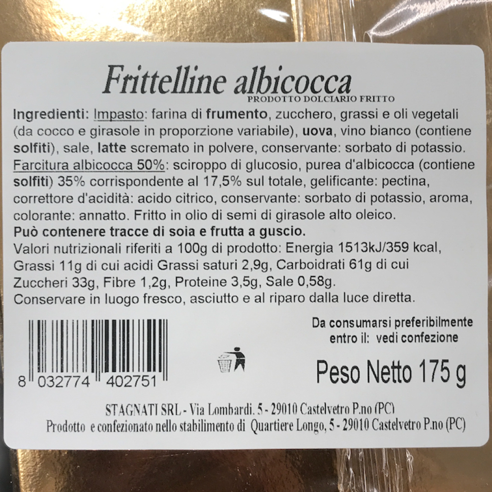 Frittelline Albicocca, 175 g