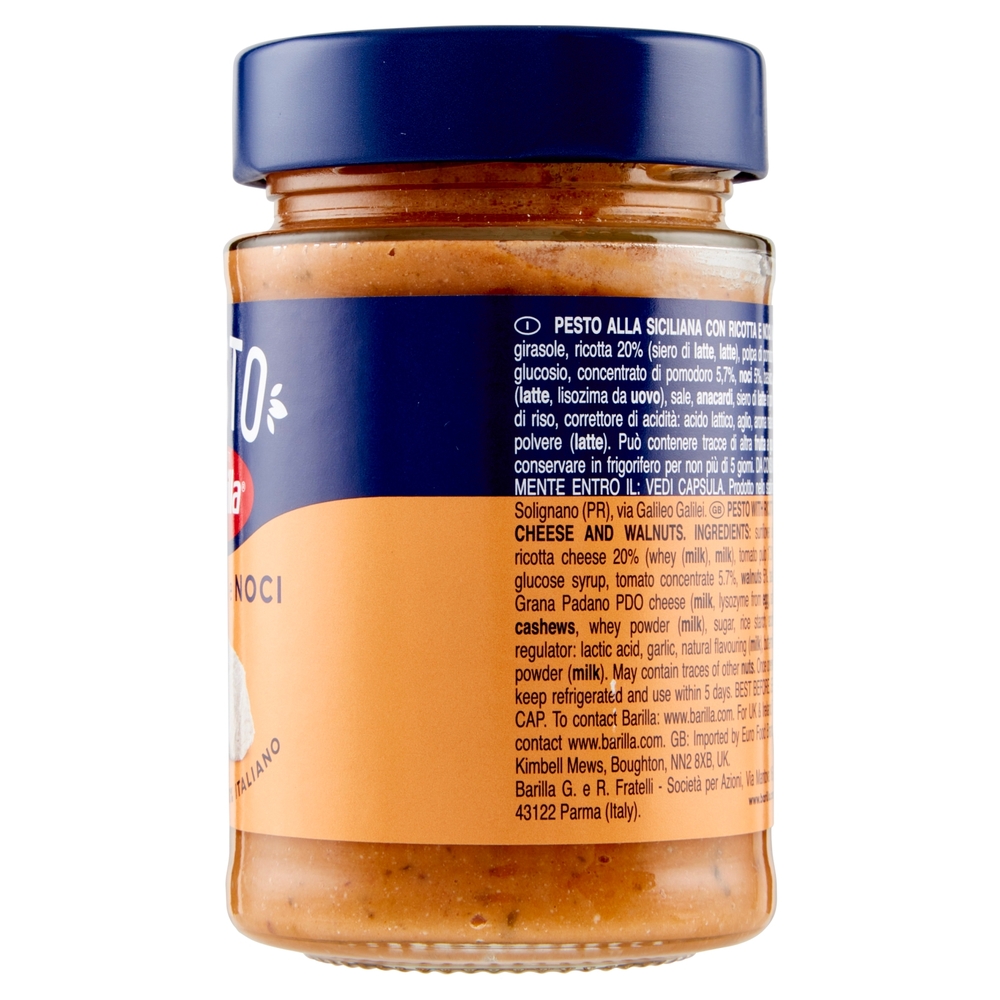 Barilla Pesto Ricotta e Noci Condimento e Sugo per Pasta 190 g