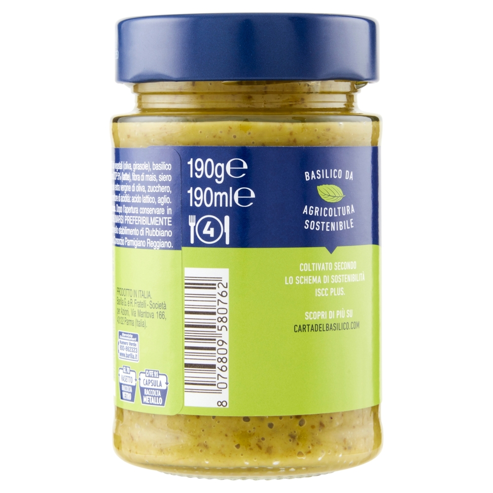Barilla Pesto alla Genovese con Basilico Fresco Condimento e Sugo per Pasta 190 g