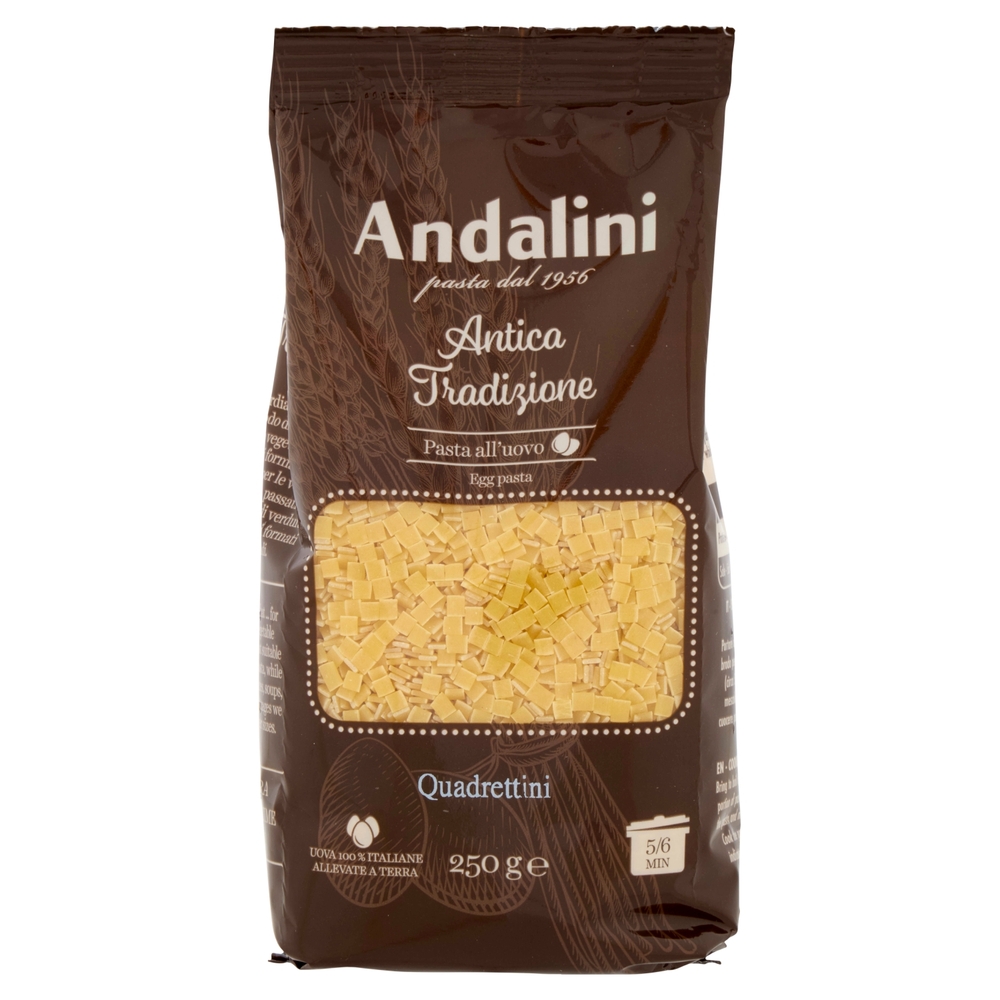 Andalini Antica Tradizione Pasta all'uovo Quadrettini 250 g