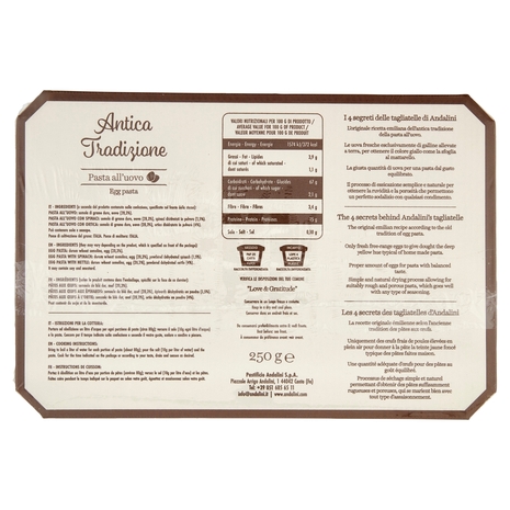 Andalini Antica Tradizione Pasta all'uovo Mezzane 250 g