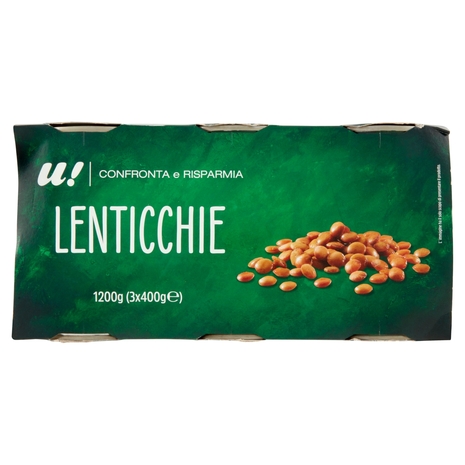 Lenticchie 3x400g U! Confronta e Risparmia