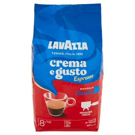 Lavazza Crema e Gusto Espresso Classico Caffè in Grani 1000 g