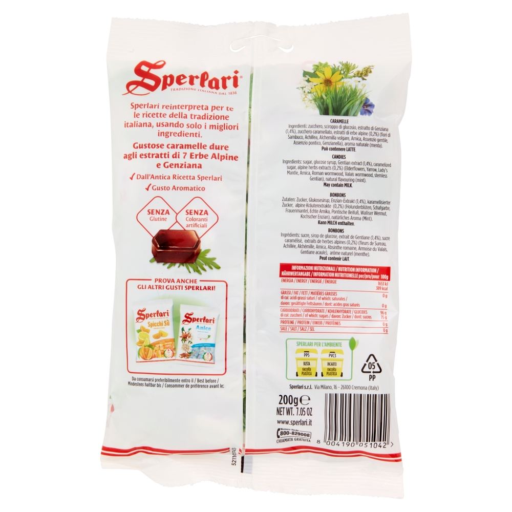 Sperlari Erbe Alpine Caramelle Dure 200 g