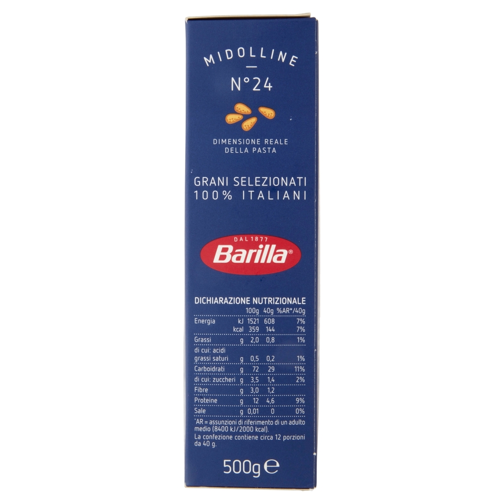 Barilla Pasta Midolline n.24 100% grano italiano 500 g