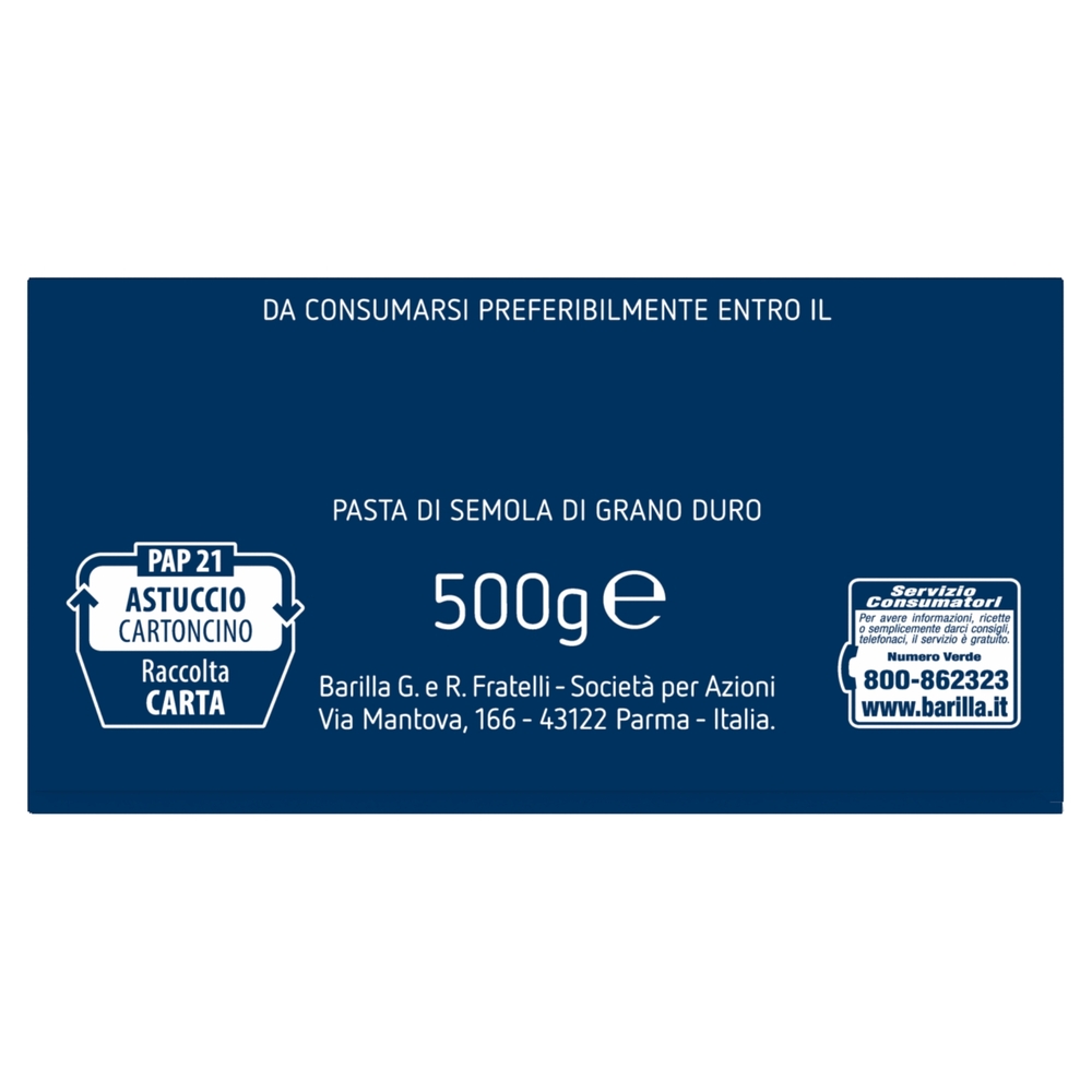 Barilla Pasta Gramigna n.52 100% grano italiano 500 g