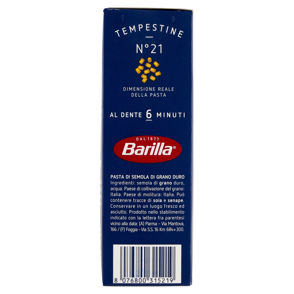 Barilla Pasta Tempestine n.21 100% grano italiano 500 g