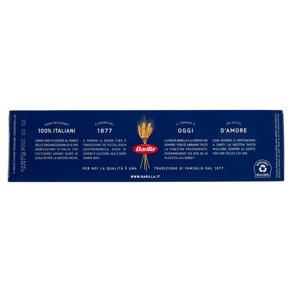 Barilla Pasta Spaghetti Grossi n.7 100% grano italiano 500 g
