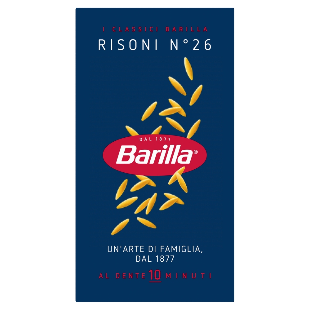 Barilla Pasta Risoni n.26 100% grano italiano 500 g