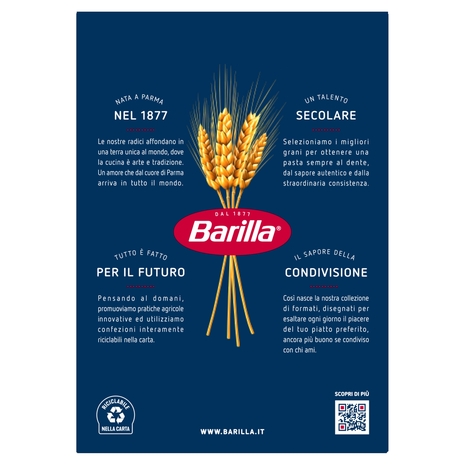 Barilla Pasta Pennette Rigate n.72 100% Grano Italiano 500g