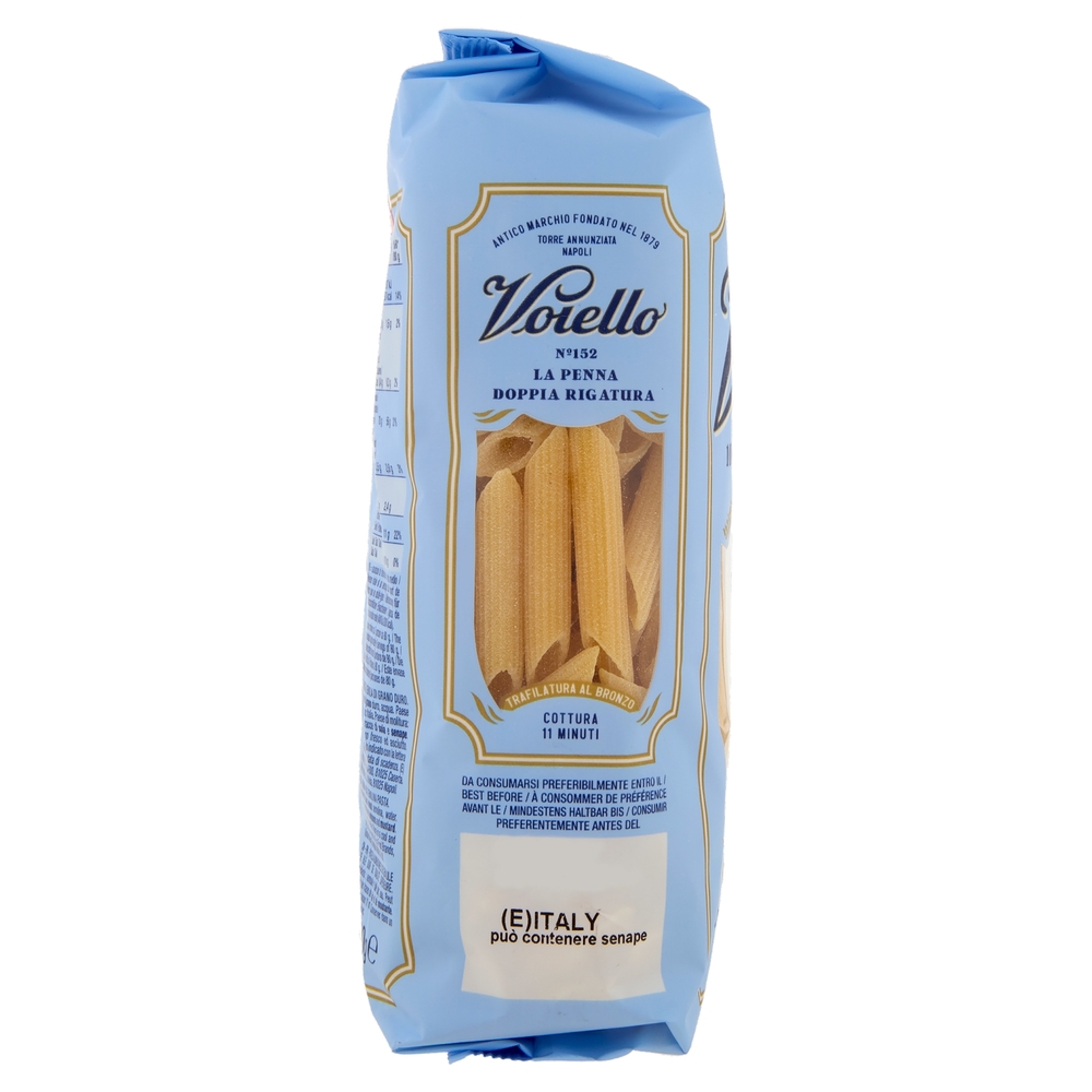 Voiello Pasta La Penna Doppia Rigatura N°152 grano Aureo 100% italiano Trafilata bronzo 500g