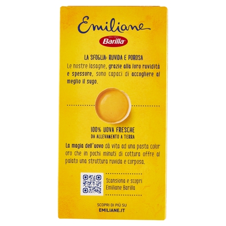 Barilla Emiliane Lasagne Pasta all'Uovo 500g