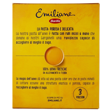 Barilla Emiliane Garganelli all'Uovo 250g