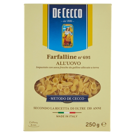 De Cecco Farfalline n° 695 all'Uovo 250 g