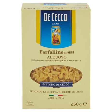 De Cecco Farfalline n° 695 all'Uovo 250 g