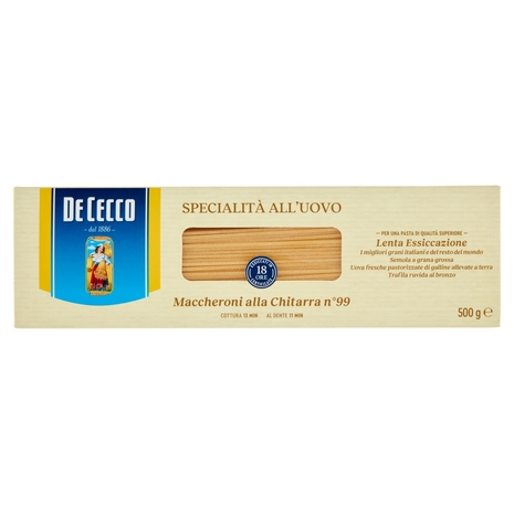 De Cecco Maccheroni alla Chitarra n°99 Specialità all'Uovo 500 g