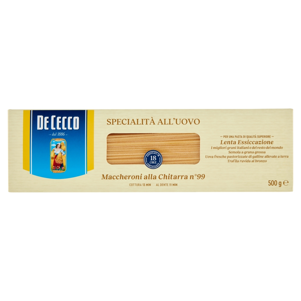 De Cecco Maccheroni alla Chitarra n°99 Specialità all'Uovo 500 g