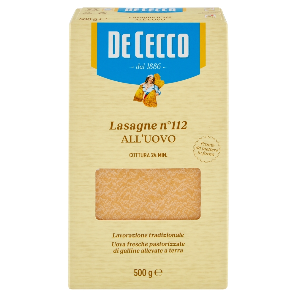 De Cecco Lasagne n°112 all'Uovo 500 g