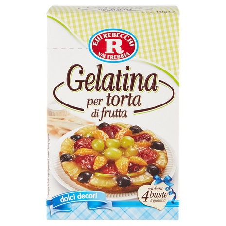 F.lli Rebecchi Valtrebbia dolci decori Gelatina per torta di frutta 4 buste 40 g