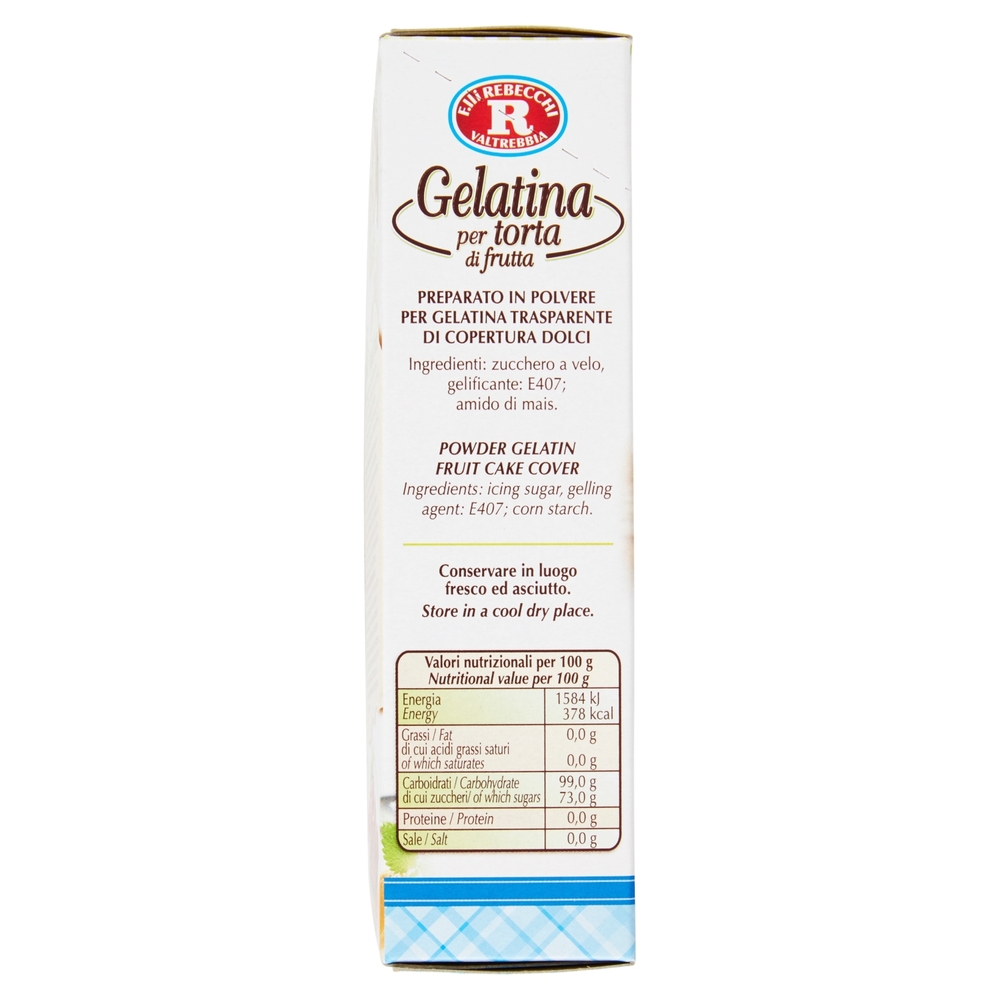 F.lli Rebecchi Valtrebbia dolci decori Gelatina per torta di frutta 4 buste 40 g