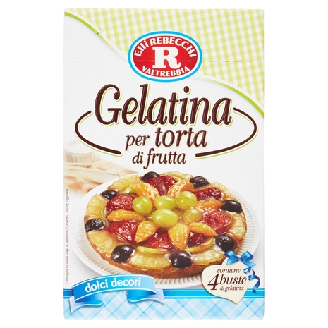 F.lli Rebecchi Valtrebbia dolci decori Gelatina per torta di frutta 4 buste 40 g