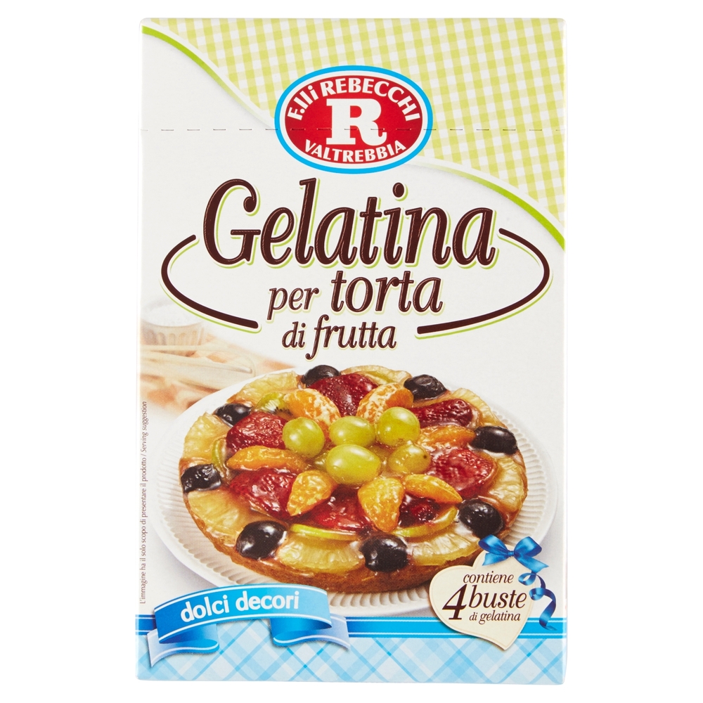 F.lli Rebecchi Valtrebbia dolci decori Gelatina per torta di frutta 4 buste 40 g