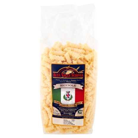 Pastificio Artigianale Alta Valle Scrivia Pasta di Semola di Grano Duro Ricciole 500 g