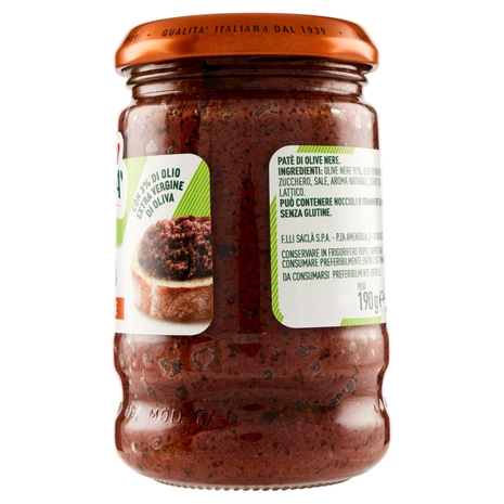 Saclà Patè Olive Nere 190 g