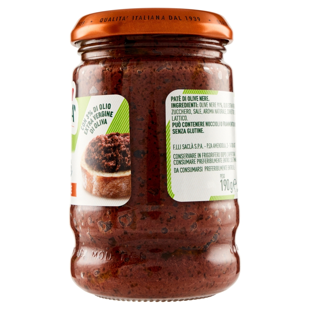 Saclà Patè Olive Nere 190 g