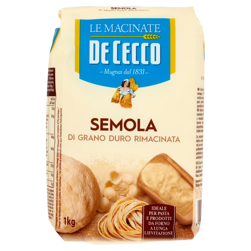 De Cecco Le Macinate Semola di Grano Duro Rimacinata 1 Kg