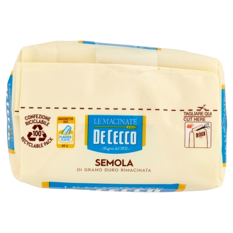 De Cecco Le Macinate Semola di Grano Duro Rimacinata 1 Kg