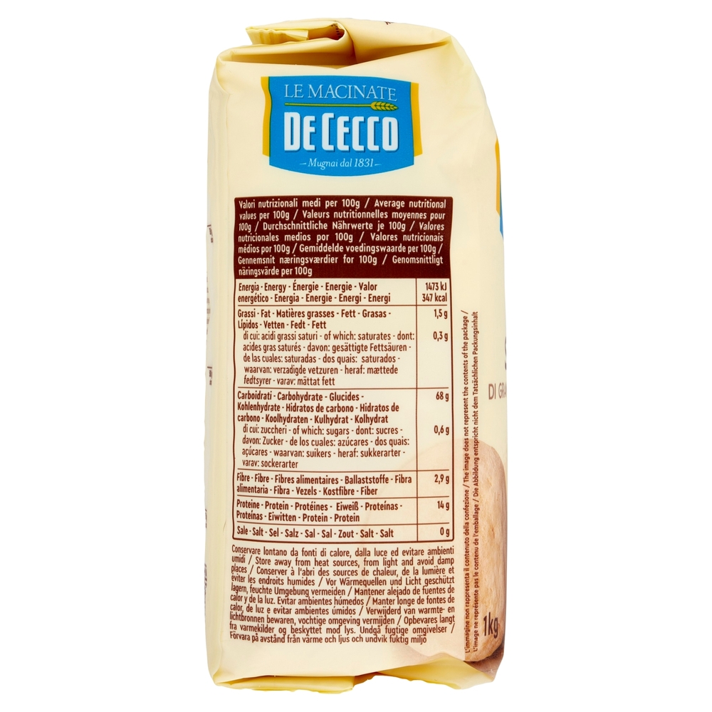De Cecco Le Macinate Semola di Grano Duro Rimacinata 1 Kg