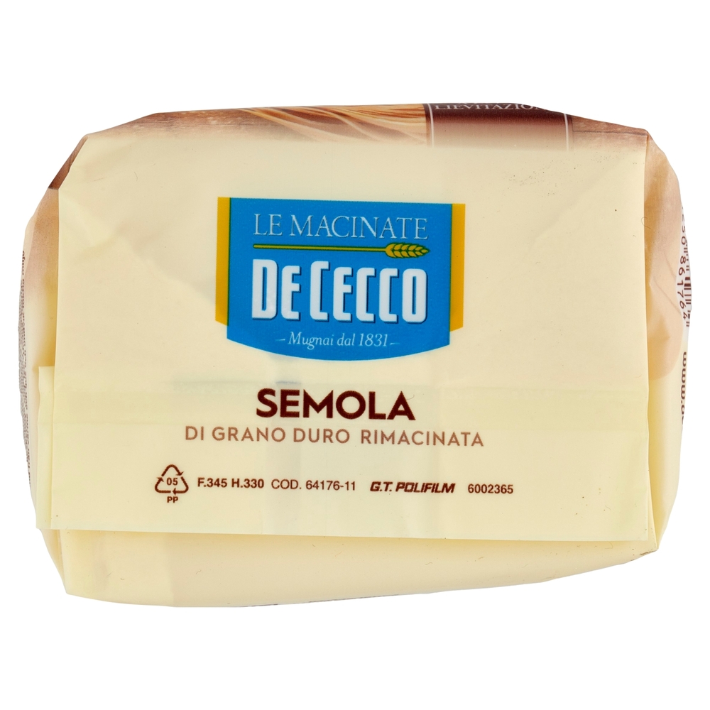 De Cecco Le Macinate Semola di Grano Duro Rimacinata 1 Kg