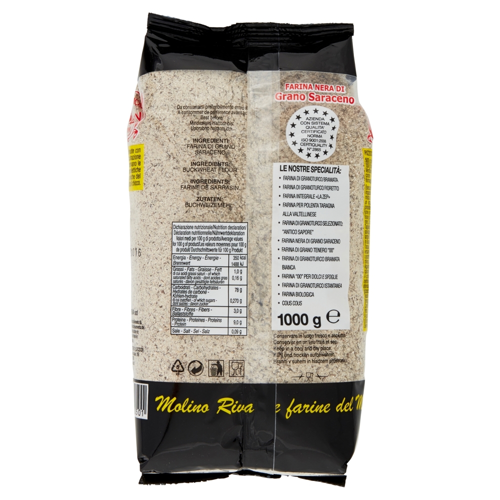 Molino Riva Farina nera di Grano Saraceno 1 kg