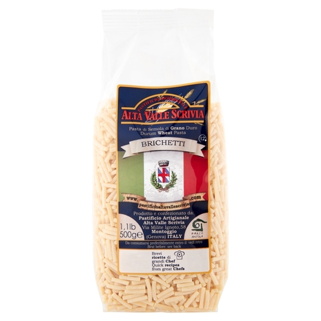 Pastificio Artigianale Alta Valle Scrivia Pasta di Semola di Grano Duro Brichetti 500 g