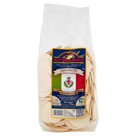Pastificio Artigianale Alta Valle Scrivia Pasta di Semola di Grano Duro Croxetti 500 g