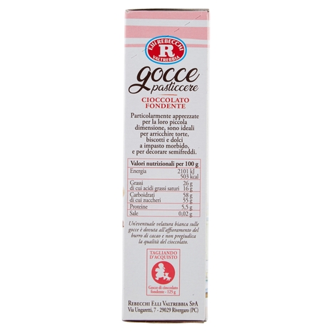 Mariarosa Gocce pasticcere Cioccolato Fondente 125 g