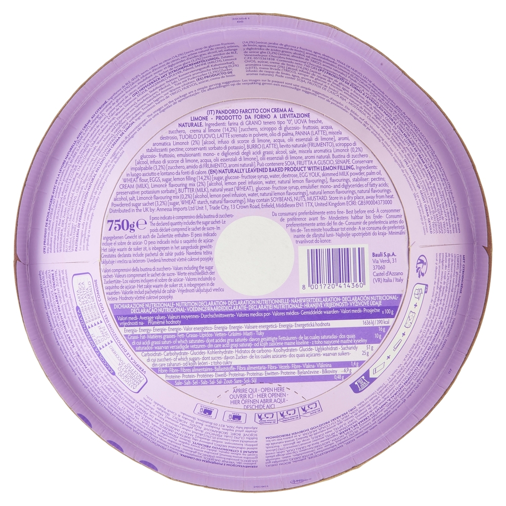 Bauli il Pandoro Limoncè 750 g